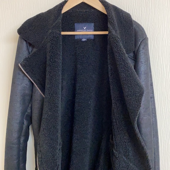 American Eagle Oversized Moto Jacket - Size L - Picture 5 of 7